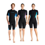 DIVE & SAIL 1.5mm Warm One-Piece Short Sleeve Wetsuit Outdoor Surfing Coldproof Snorkeling Suit, S, M, L, XL, XXL