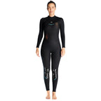 DIVE & SAIL 3mm Ladies Warm Thickened One-Piece Long Sleeve Wetsuit Winter Swimming Gear, S, M, L, XL, XXL