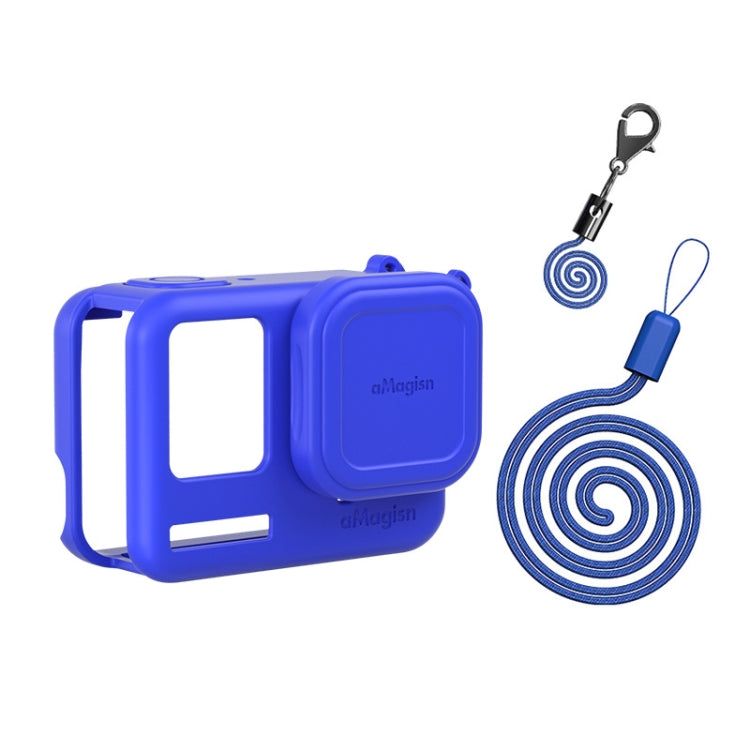 aMagisn Silicone Protection Case Sports Camera Protection Accessories, For Insta360 Ace Pro (Black), For Insta360 Ace Pro (Blue), For Insta360 Ace (Black), For Insta360 Ace (Blue)