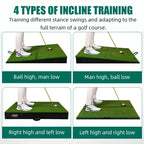 Golf Slope Strike Pad Foldable Swing Trainer Hi-Low Slope Pad, PGM DJD041