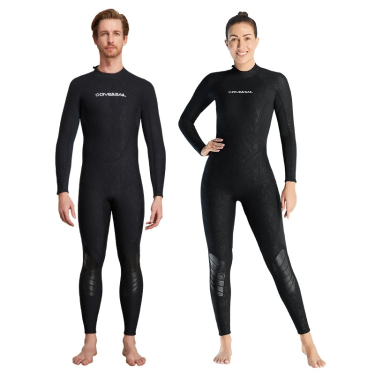 DIVE & SAIL 3mm Long Sleeve One-Piece Warm Wetsuit Surfing Snorkeling Winter Swimming Gear, S, M, L, XL, XXL