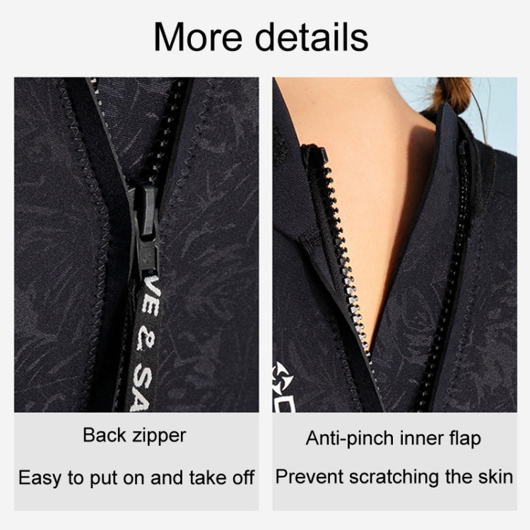 DIVE & SAIL 3mm Long Sleeve One-Piece Warm Wetsuit Surfing Snorkeling Winter Swimming Gear, S, M, L, XL, XXL