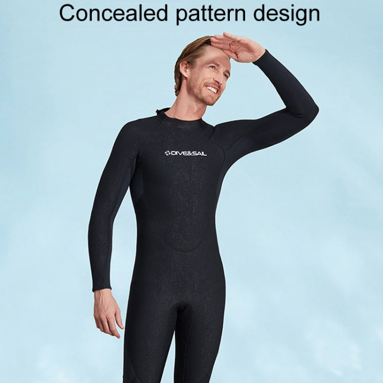 DIVE & SAIL 3mm Long Sleeve One-Piece Warm Wetsuit Surfing Snorkeling Winter Swimming Gear, S, M, L, XL, XXL