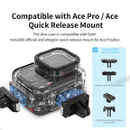 aMagisn Horizontal and Vertical Shooting Dive Shell 60m Waterproof Shell Accessories, For Insta360 Ace Pro, For Insta360 Ace