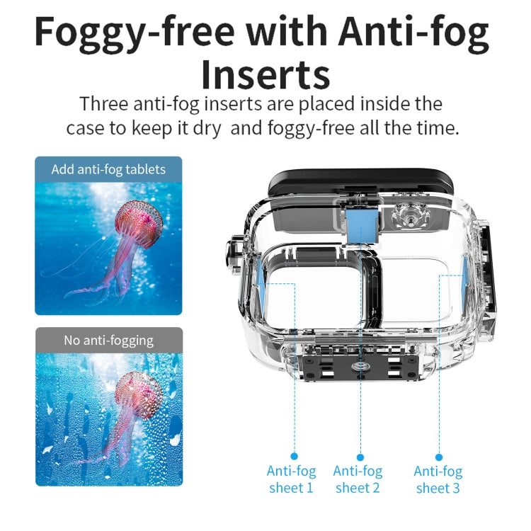 aMagisn Horizontal and Vertical Shooting Dive Shell 60m Waterproof Shell Accessories, For Insta360 Ace Pro, For Insta360 Ace