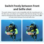 aMagisn Horizontal and Vertical Shooting Dive Shell 60m Waterproof Shell Accessories, For Insta360 Ace Pro, For Insta360 Ace