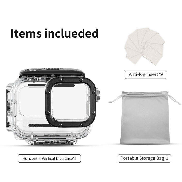aMagisn Horizontal and Vertical Shooting Dive Shell 60m Waterproof Shell Accessories, For Insta360 Ace Pro, For Insta360 Ace