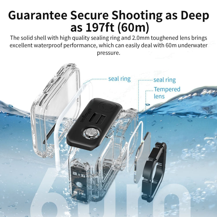 aMagisn Horizontal and Vertical Shooting Dive Shell 60m Waterproof Shell Accessories, For Insta360 Ace Pro, For Insta360 Ace