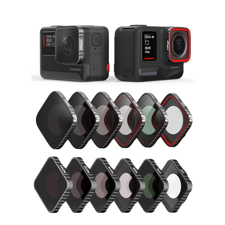 aMagisn Waterproof Filter Protective Goggles Sports Camera Accessories, For Insta360 Ace Pro UV, For Insta360 Ace Pro CPL, For Insta360 Ace Pro CPL+ND8+ND16+ND32, For Insta360 Ace Pro ND8+ND16+ND32+ND64, For Insta360 Ace UV, For Insta360 Ace CPL       ...