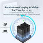 For DJI Osmo Action 4 / 3 AMagisn Battery Charger Seat, For DJI Osmo Action 4 / 3