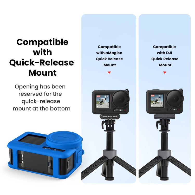 For DJI Osmo Action 4 / 3 aMagisn Silicone Protection Case Camera Protection Accessories