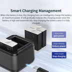AMagisn Battery Charger Charging Seat For GoPro HERO12 Black /11 Black /10 Black /9 Black, For GoPro HERO12 /11/10/9