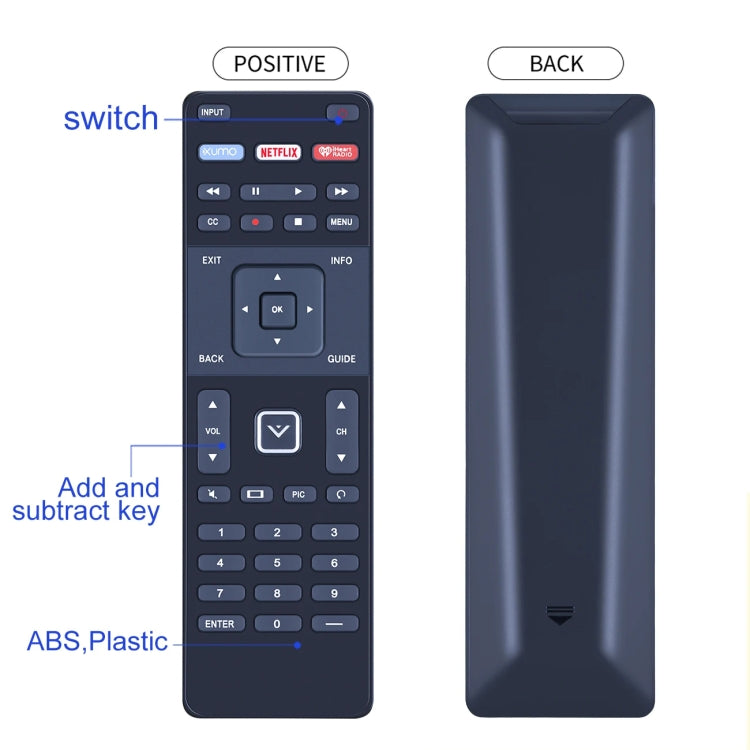 IR Remote Controller XRT122 Fit for VIZIO Smart TV