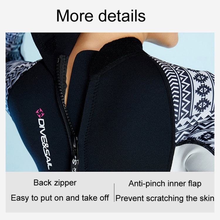 DIVE & SAIL 3mm Warm One-Piece Long Sleeve Wetsuit Thickened Winter Swimming And Surfing Suit, S, M, L, XL, XXL