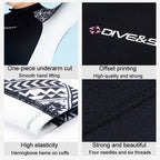DIVE & SAIL 3mm Warm One-Piece Long Sleeve Wetsuit Thickened Winter Swimming And Surfing Suit, S, M, L, XL, XXL