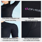 DIVE & SAIL 3mm Ladies One-Piece Short Sleeve Wetsuit Winter Thickened Surfing And Snorkeling Suit, S, M, L, XL, XXL