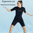 DIVE & SAIL 3mm Ladies One-Piece Short Sleeve Wetsuit Winter Thickened Surfing And Snorkeling Suit, S, M, L, XL, XXL