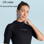 DIVE & SAIL 3mm Ladies One-Piece Short Sleeve Wetsuit Winter Thickened Surfing And Snorkeling Suit, S, M, L, XL, XXL