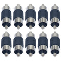 10pcs RCA Lotus Head Straight-through Male Monitoring Audio Adapter AV Butt Joint, RCA Male to RCA Male
