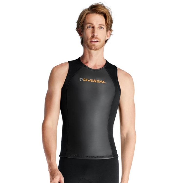 DIVE & SAIL 2mm Split Sleeveless Wetsuit Warm Surfing And Swimming Vest, Male Tops, Female Tops, Male Shorts, Female Shorts