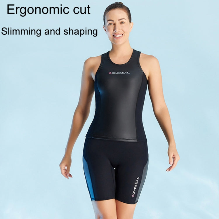 DIVE & SAIL 2mm Split Sleeveless Wetsuit Warm Surfing And Swimming Vest, Male Tops, Female Tops, Male Shorts, Female Shorts