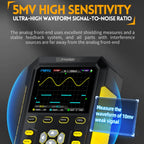 FNIRSI 2 In 1 Small Handheld Fluorescence Digital Dual-Channel Oscilloscope, US Plug, Yellow, Blue