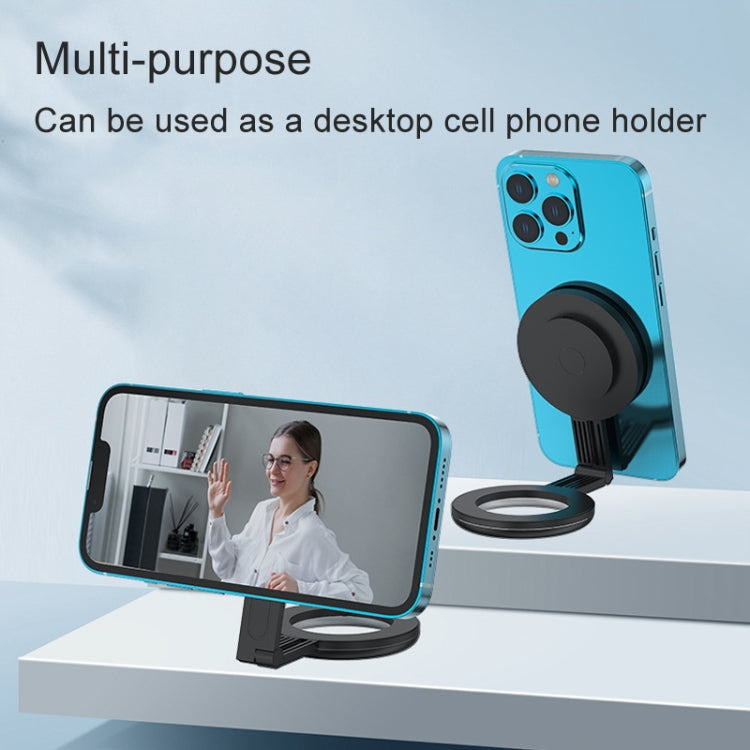 Cell Phone Magnetic Fill Light Portable Photo Pocket Lamp, White, Black