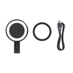 Cell Phone Magnetic Fill Light Portable Photo Pocket Lamp, White, Black