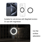 Cell Phone Magnetic Fill Light Portable Photo Pocket Lamp, White, Black