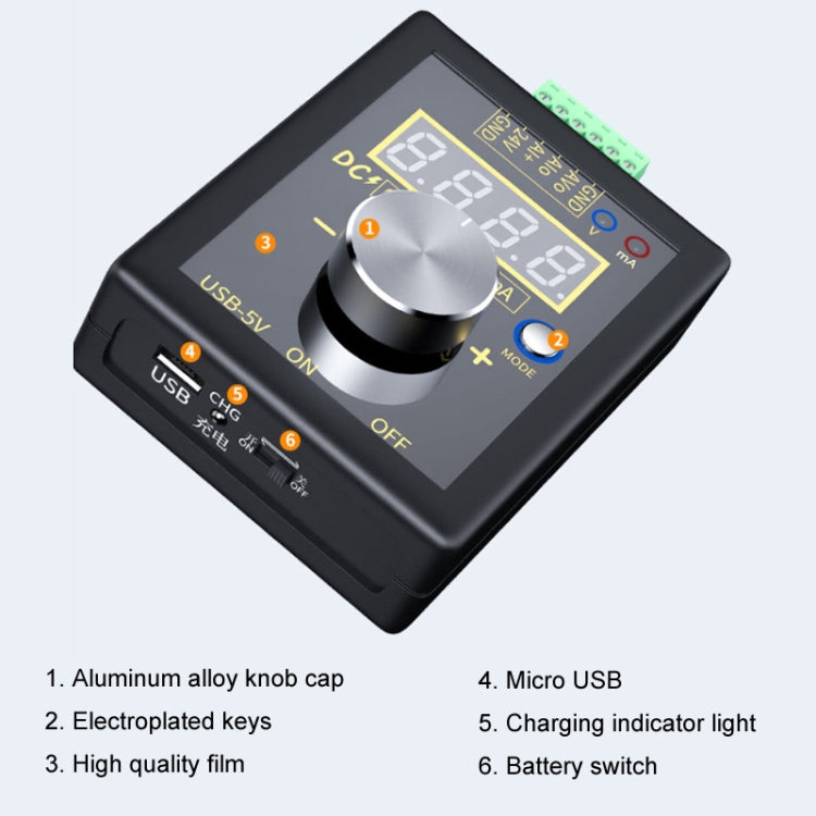 FNIRSI 0-12V/0-4-24mA Handheld Positive Negative Voltage Current Signal Generator