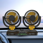 SUITU Car Foldable Cooling Fan Automobile Summer Temperature Reduction Fan, Dual 12V Cigarette Lighter Energized, Dual 24V Cigarette Lighter Energized, Dual 5V USB Energized, Single 12V Cigarette Lighter Energized, Single 24V Cigarette Lighter Energize...