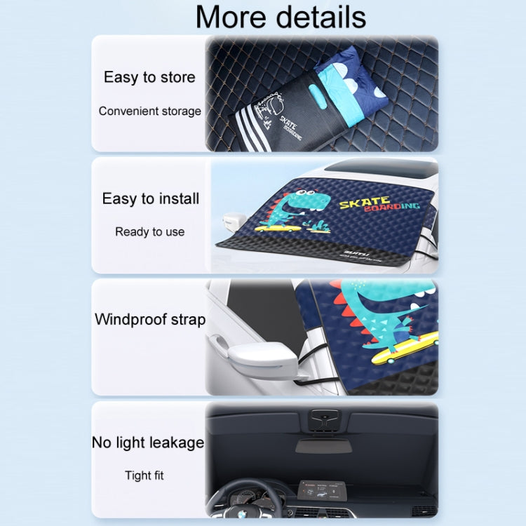 SUITU ST-3950 Automobile Thickening Sun Shield Car Snow Block Coat, Husky, Im The Best, Dinosaur