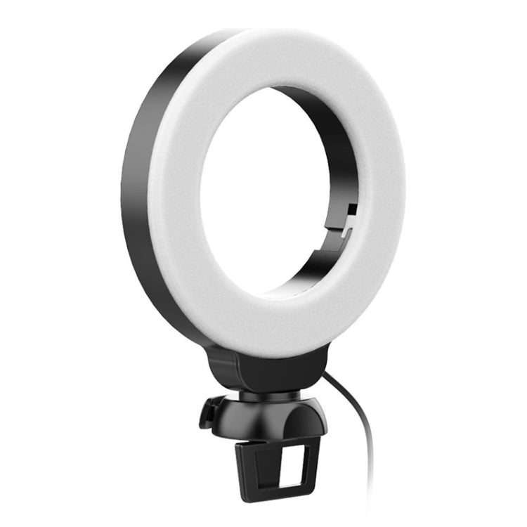 YRing48 4-Inch 48LEDs Laptop Camera Video Conference Live Beauty Ring Fill Light, Clip Set, Clip with Tripod