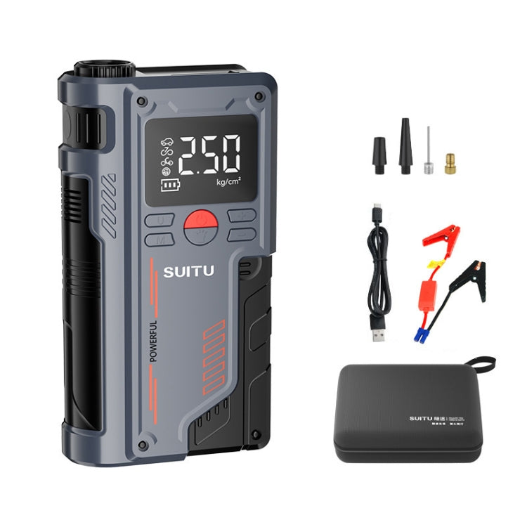 SUITU ST-9631 8pcs /Set Portable Outdoor Car Battery Emergency Start Power Car Inflatable Pump, Intelligent Clip, Ordinary Clip