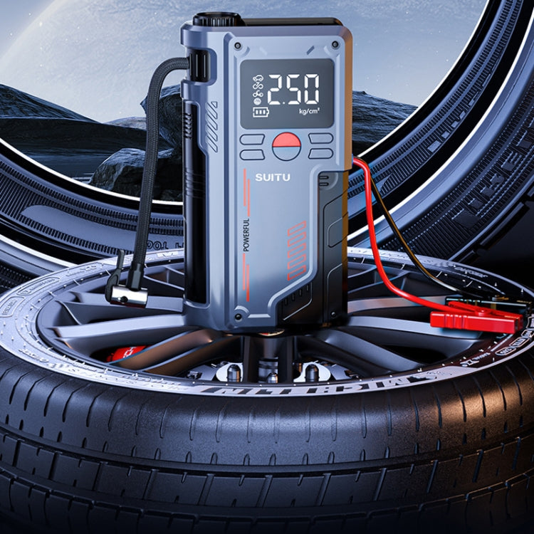 SUITU ST-9631 8pcs /Set Portable Outdoor Car Battery Emergency Start Power Car Inflatable Pump, Intelligent Clip, Ordinary Clip