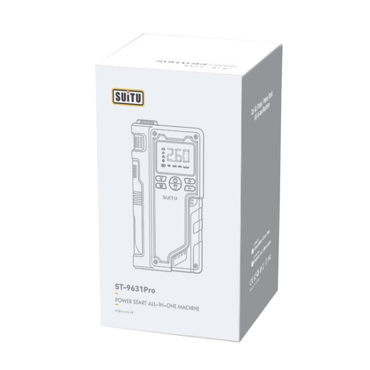 SUITU ST-9631 8pcs /Set Portable Outdoor Car Battery Emergency Start Power Car Inflatable Pump, Intelligent Clip, Ordinary Clip