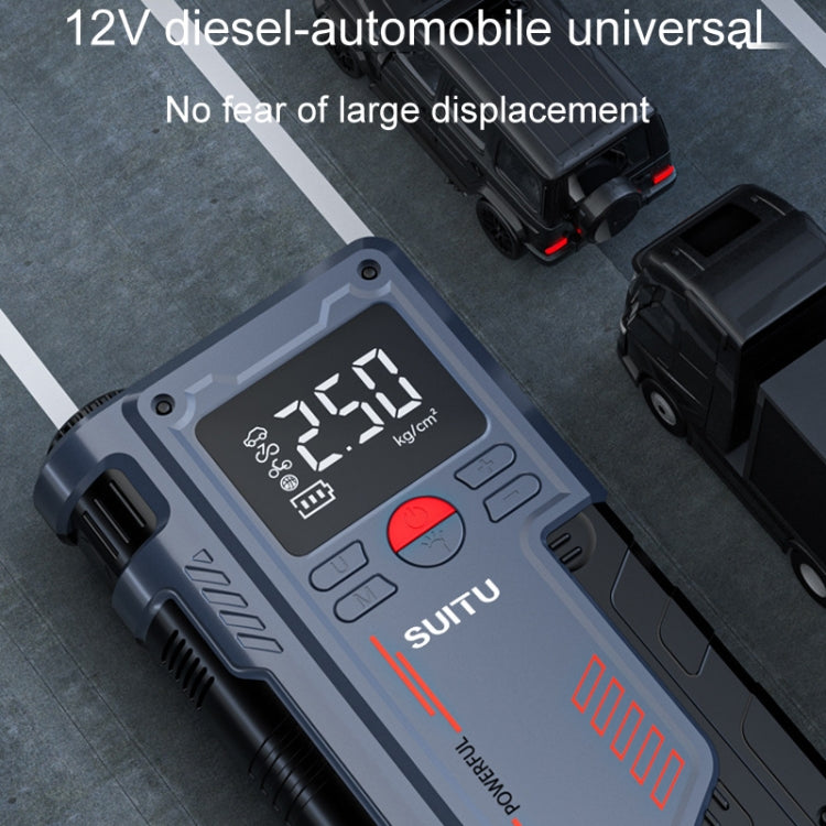 SUITU ST-9631 8pcs /Set Portable Outdoor Car Battery Emergency Start Power Car Inflatable Pump, Intelligent Clip, Ordinary Clip