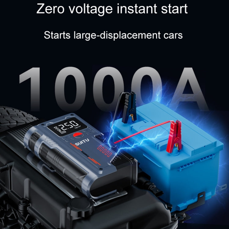 SUITU ST-9631 8pcs /Set Portable Outdoor Car Battery Emergency Start Power Car Inflatable Pump, Intelligent Clip, Ordinary Clip