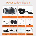 Motorcycle Helmet Bluetooth 5.0 Stereo Music Cycling Headphones, V10