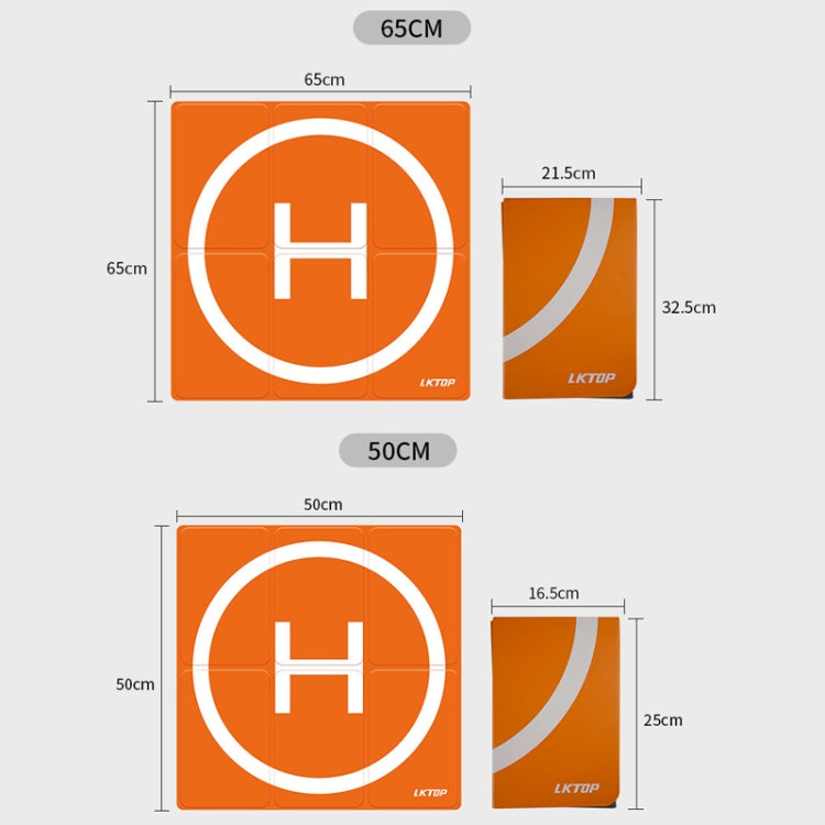 Drone Universal Landing Pad Double-sided Waterproof Foldable RC Aircraft Launch Mat, LKTOP 50cm, LKTOP 65cm