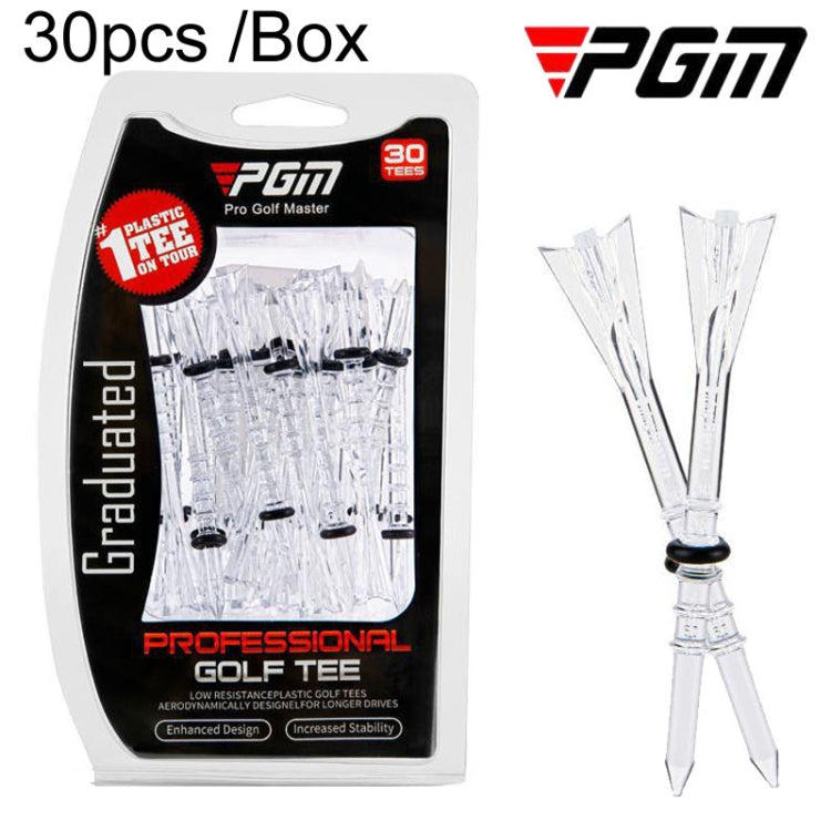 30pcs /Box PGM QT025 Golf Tee Limit Ball Studs With Adjustable Height of 83mm, White, Orange, Blue