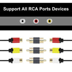 10pcs Gold-plated RCA Lotus Male to-Male  AV Audio Adapter, Gold-plated RCA Male Red, Gold-plated RCA Male Black