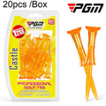 20pcs /Box PGM QT024 Golf Ball Tee Competition Ball Studs 8 Point Crown Tip Durable Anti-Hitting, Yellow, Green, Blue