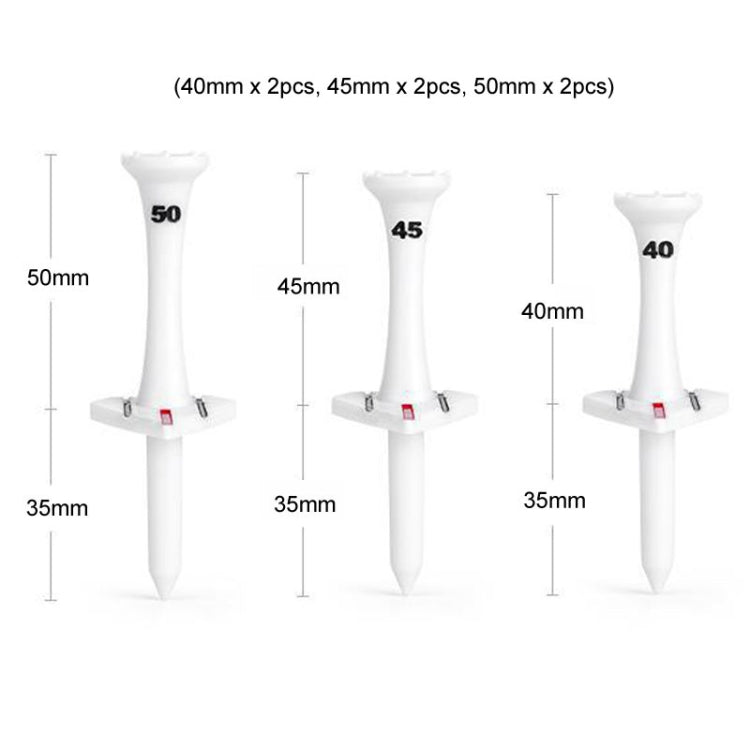 Golf Tee Holder Aimable Direction Multi-Purpose Golf Tees Tack, 6pcs /Box PGM QT021