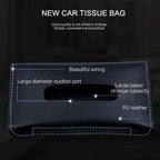 Car Armrest Box Sun Visor Hanging Leather Tissue Box, Black, Pink, Blue, Beige