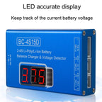 Li-Ion Battery LED Digital Display Balance Charging Case With Power Supply, US Plug, BC-4S15D