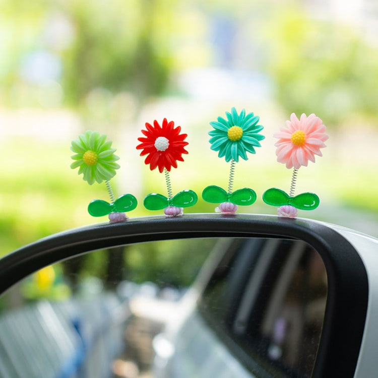 Cute Small Daisy Car Ornament Car Dashboard Shaking Decoration