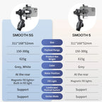 ZHIYUN Smooth 5S 3-Axis Smartphone Handheld Gimbals Stabilizer, Smooth 5S Standard Black, Smooth 5S Standard White