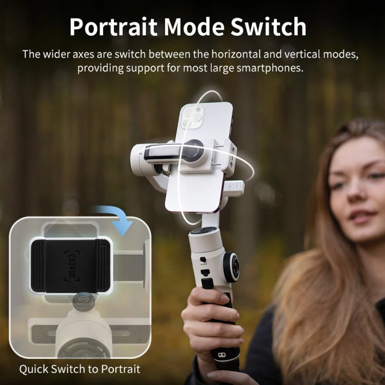 ZHIYUN Smooth 5S 3-Axis Smartphone Handheld Gimbals Stabilizer, Smooth 5S Standard White