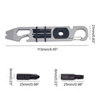 Multifunctional Outdoor Survival and Self-defense Ratchet Crowbar Tool EDC Bottle Opener, Multifunctional Ratchet Crowbar